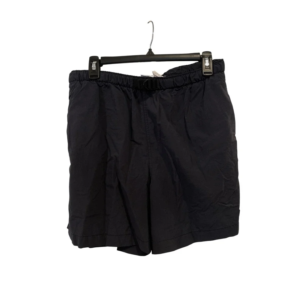 Columbia Sportswear Mens Hiking Shorts Black Nylon Elastic Waist‎ Belt Large
